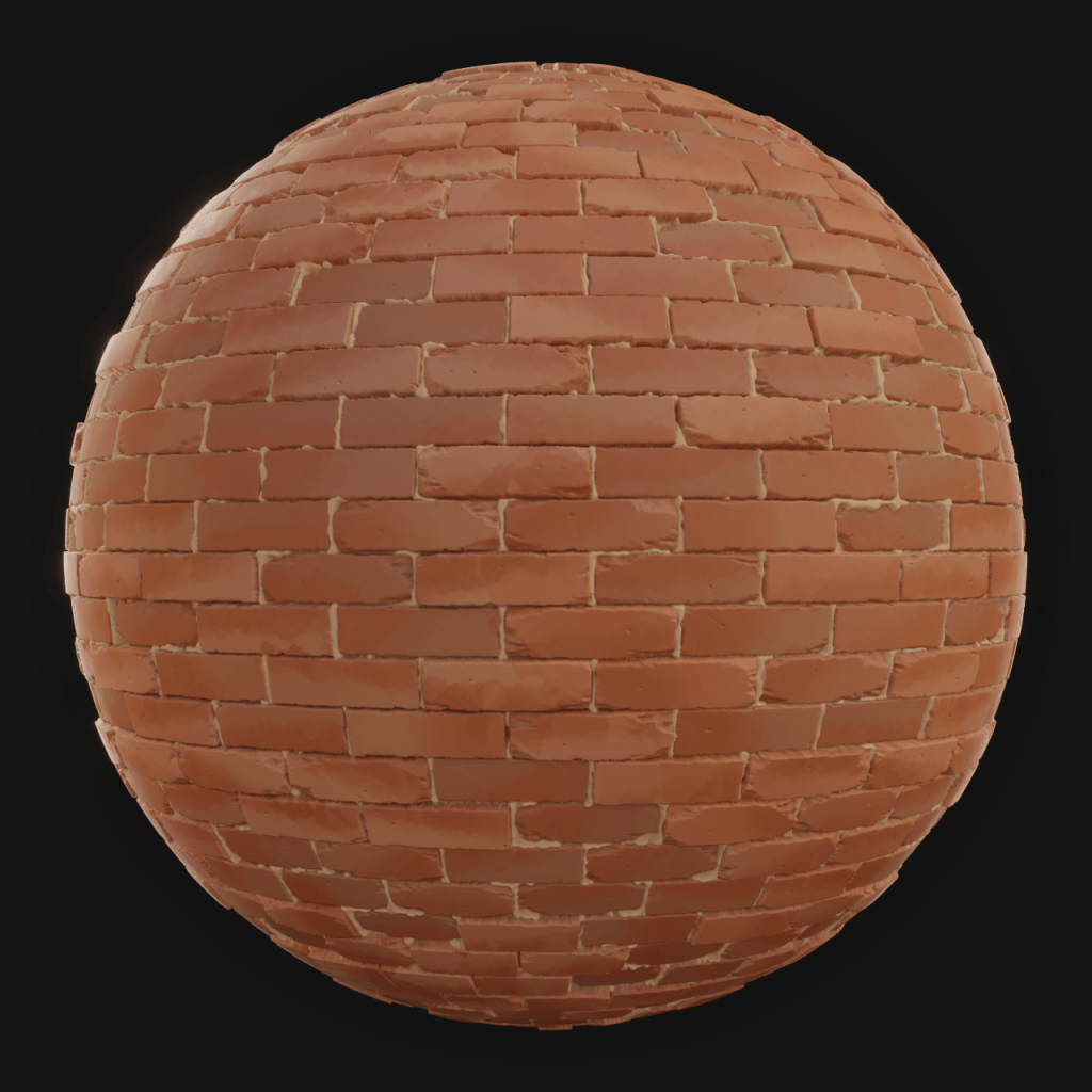 Bricks Wall 06- FreeStylized PBR Material