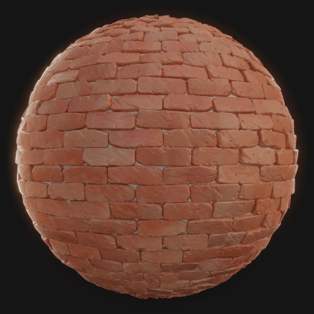 Bricks Wall 01 - FreeStylized PBR Material