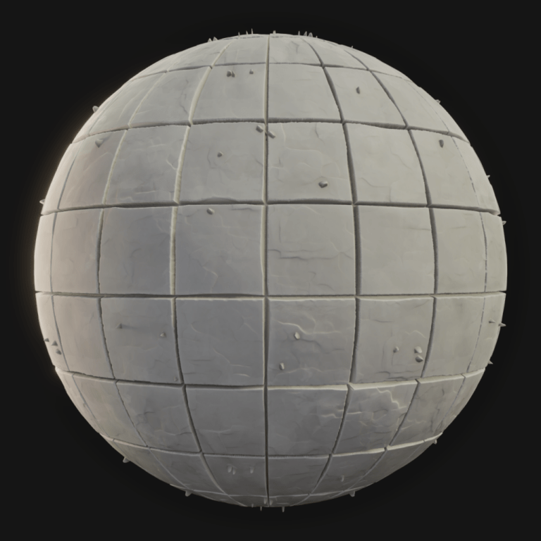 Concrete Tiles 01 - FreeStylized PBR Material