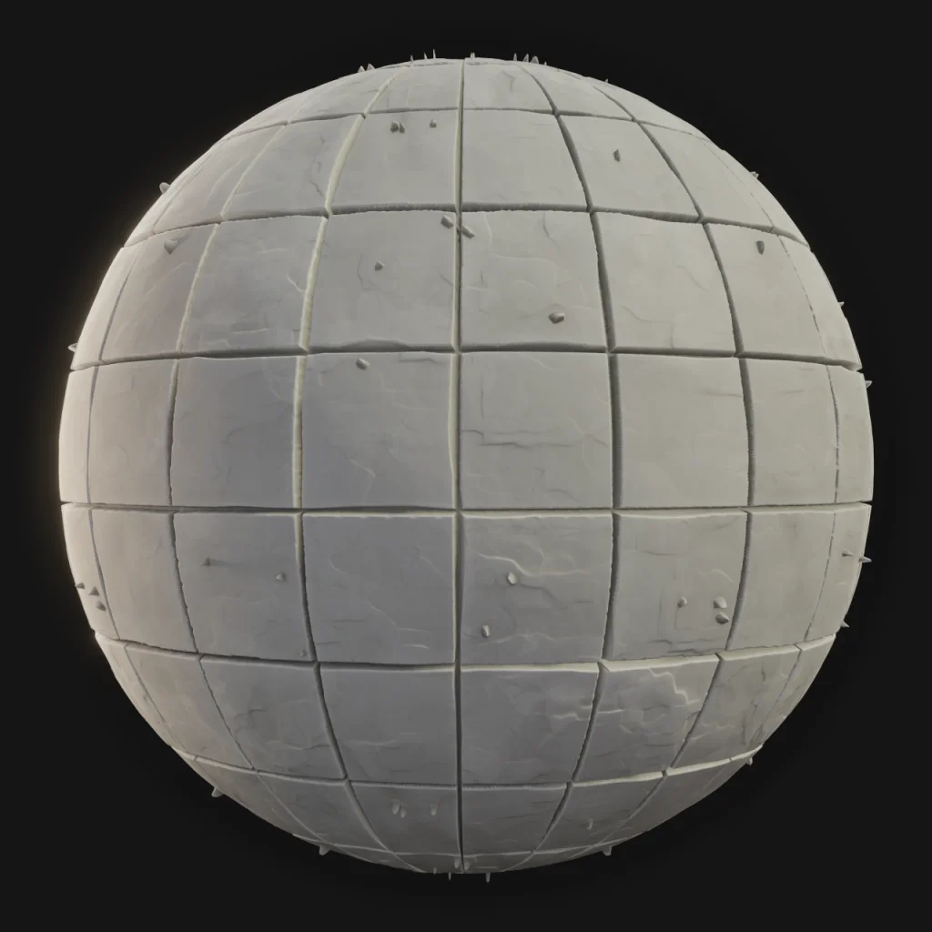 Concrete Tiles 01 - FreeStylized PBR Material