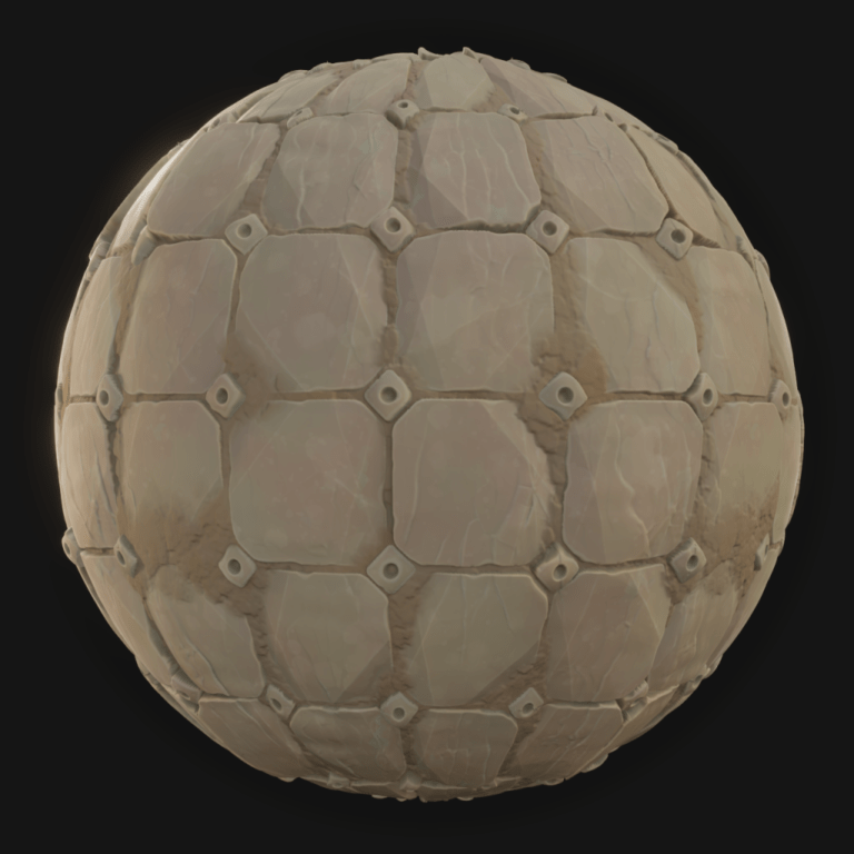 Ground Tiles 05 - FreeStylized PBR Material