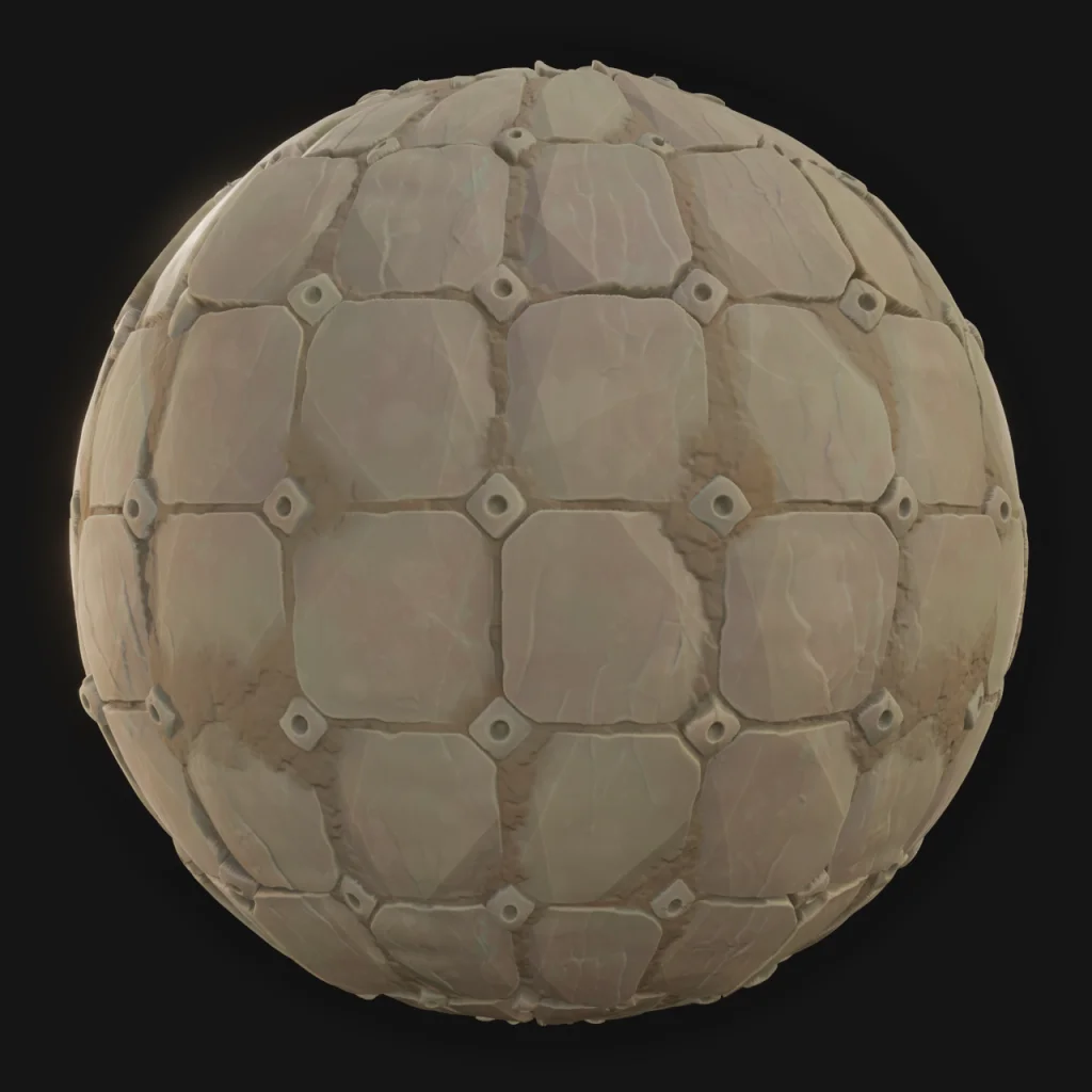 Ground Tiles 05 - FreeStylized PBR Material