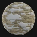 Ground Tiles with Snow 01 - FreeStylized PBR Material