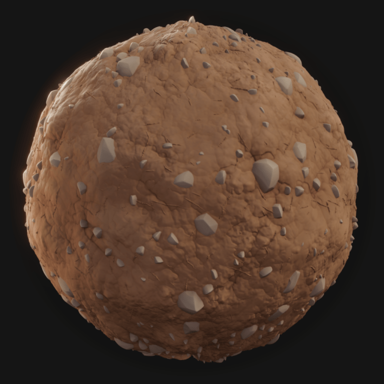 Ground with Rocks 01 - FreeStylized PBR Material