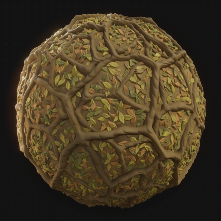 Ground with Roots 01 - FreeStylized PBR Material
