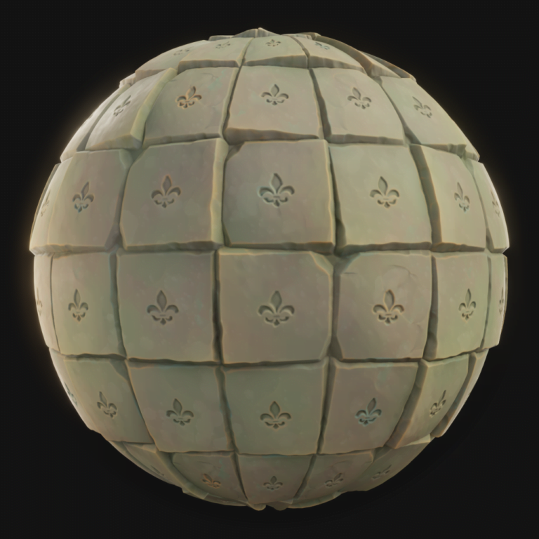 Medieval Tiles 01 - FreeStylized PBR Material