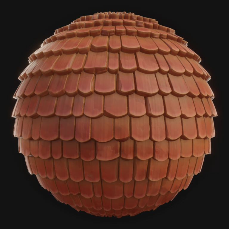 Roof Tiles 02 - FreeStylized PBR Material