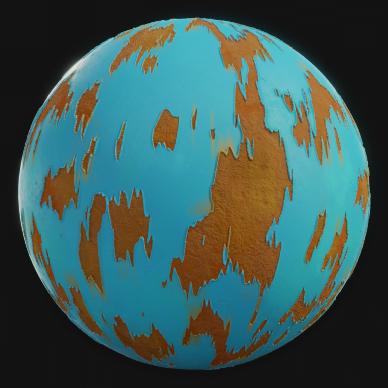 Rusted Metal Paint 01 - FreeStylized PBR Material