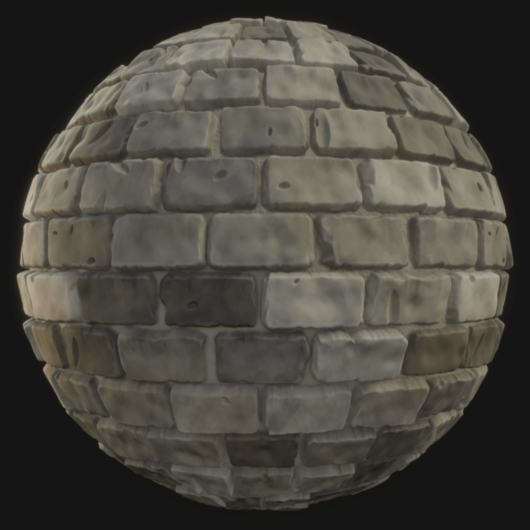 Stone Bricks Wall 03 - FreeStylized PBR Material
