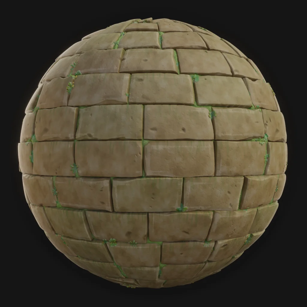 Stone Bricks Wall 04 - FreeStylized PBR Material