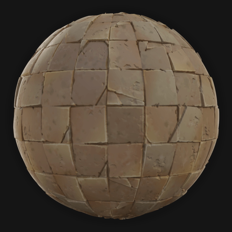 Floor Tiles 01 - FreeStylized PBR Material