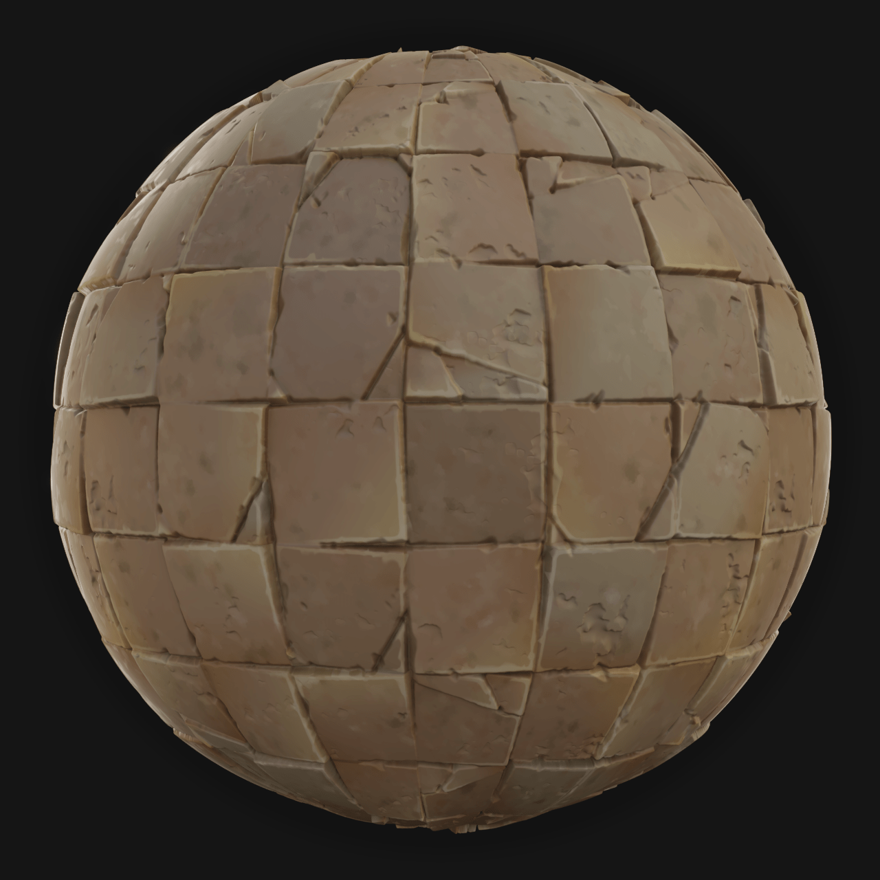 Floor Tiles 01 - FreeStylized PBR Material