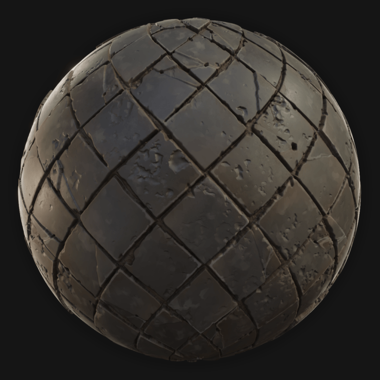 Floor Tiles 02 - FreeStylized PBR Material