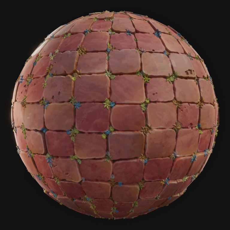 Ground Tiles 11 - FreeStylized PBR Material