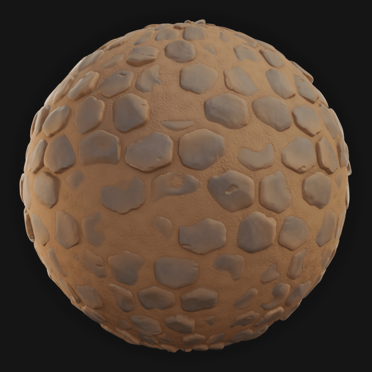 Ground Tiles 12 - FreeStylized PBR Material