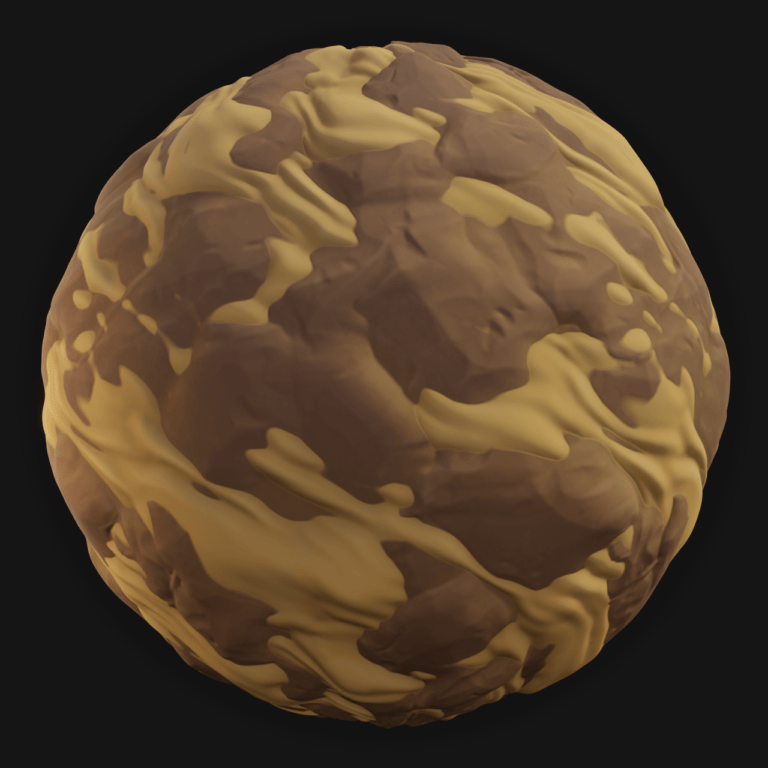 Desert Ground with Rocks 01 - FreeStylized PBR Material