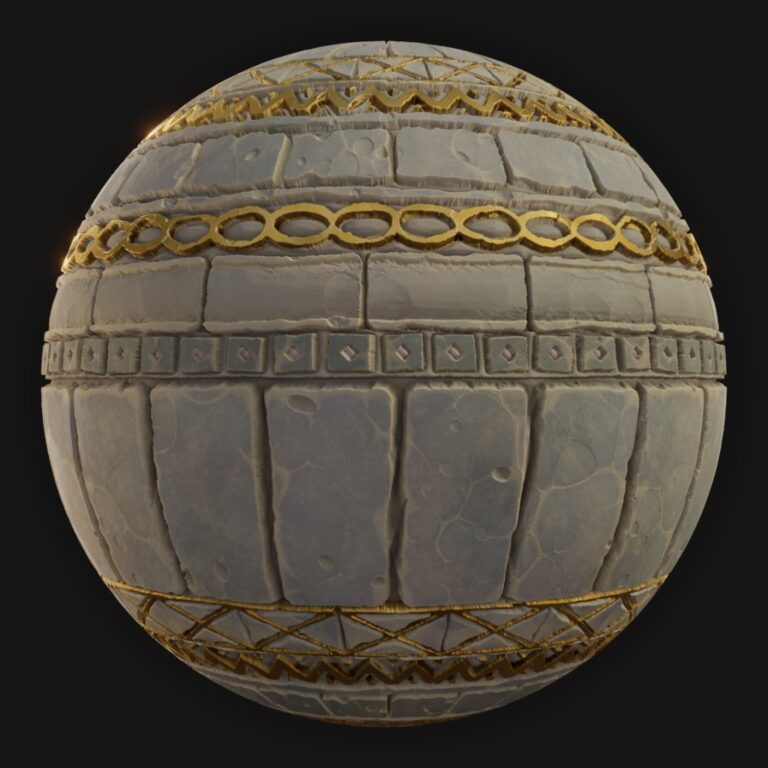 Ancient Trimsheet 01 - FreeStylized PBR Material