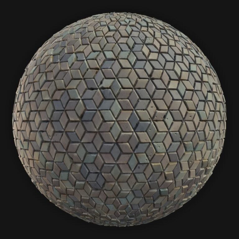 Floor Tiles 05 - FreeStylized PBR Material
