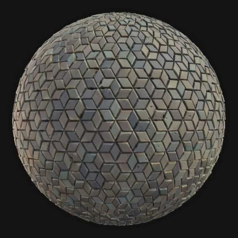 Floor Tiles 05 - FreeStylized PBR Material