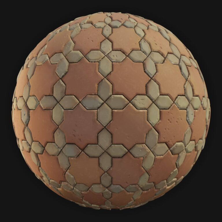 Ground Tiles 14 - FreeStylized PBR Material