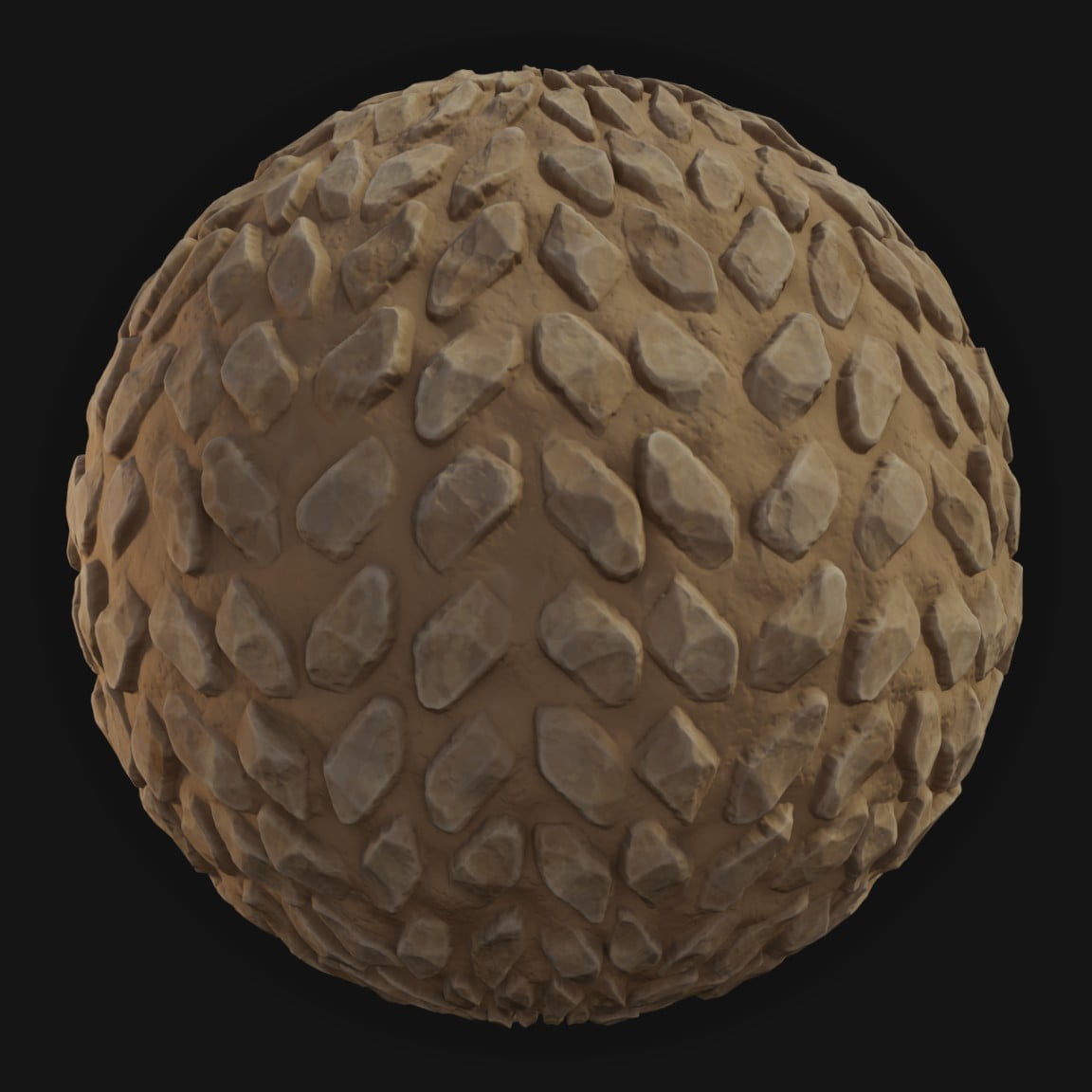 Ground Tiles 18 - FreeStylized PBR Material