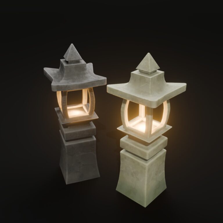 Free Stylized Lamp Posts 3D Model