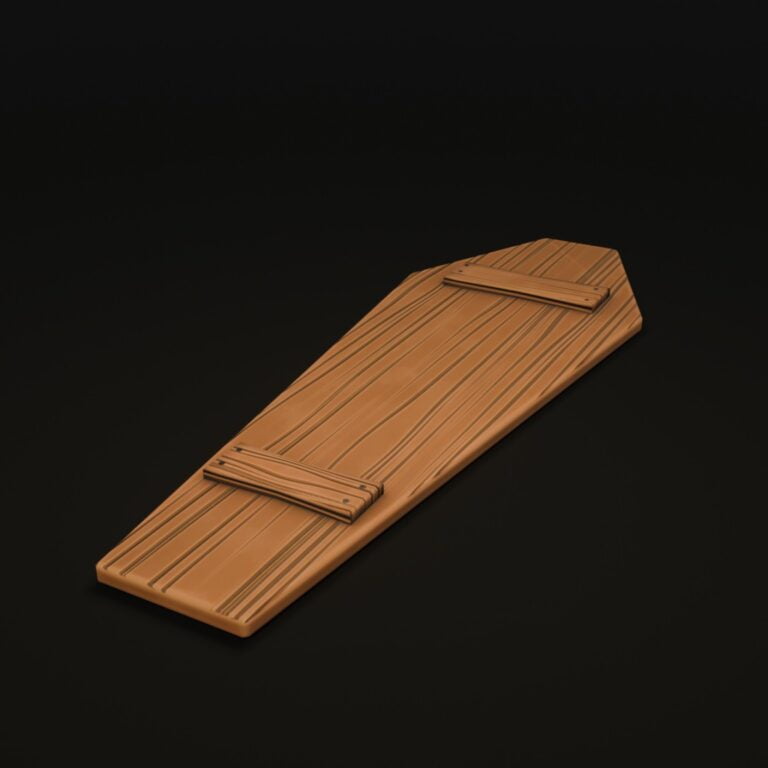 Free Stylized Coffin Lid 3D Model