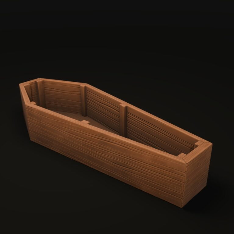 Free Stylized Coffin 3D Model