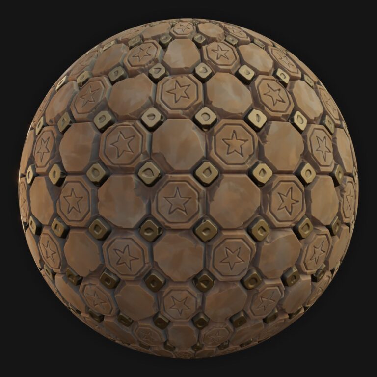 Floor Tiles 08 - FreeStylized PBR Material