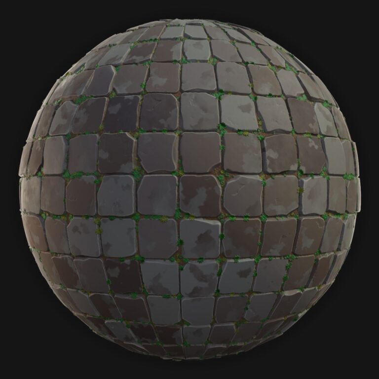 Ground Tiles 21 - FreeStylized PBR Material