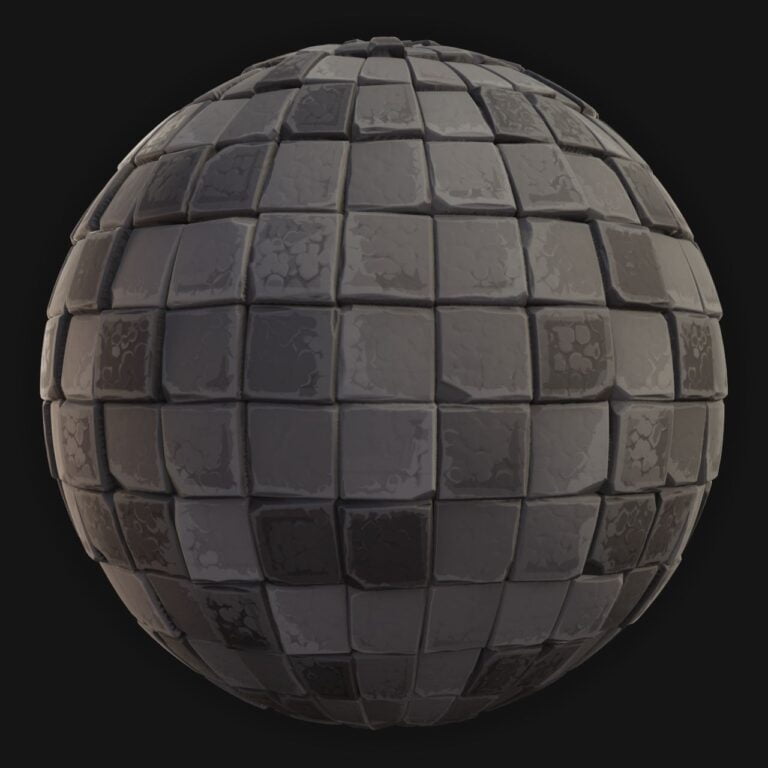 Ground Tiles 22 - FreeStylized PBR Material