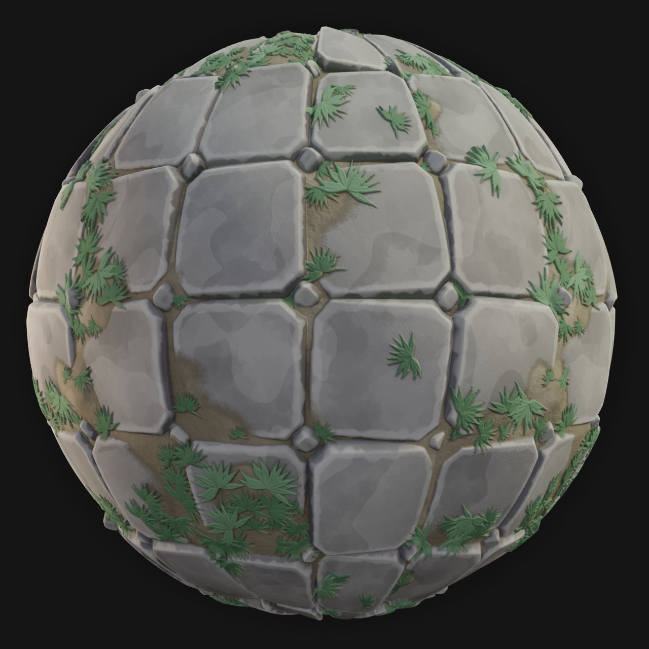 Ground Tiles 24 - FreeStylized PBR Material