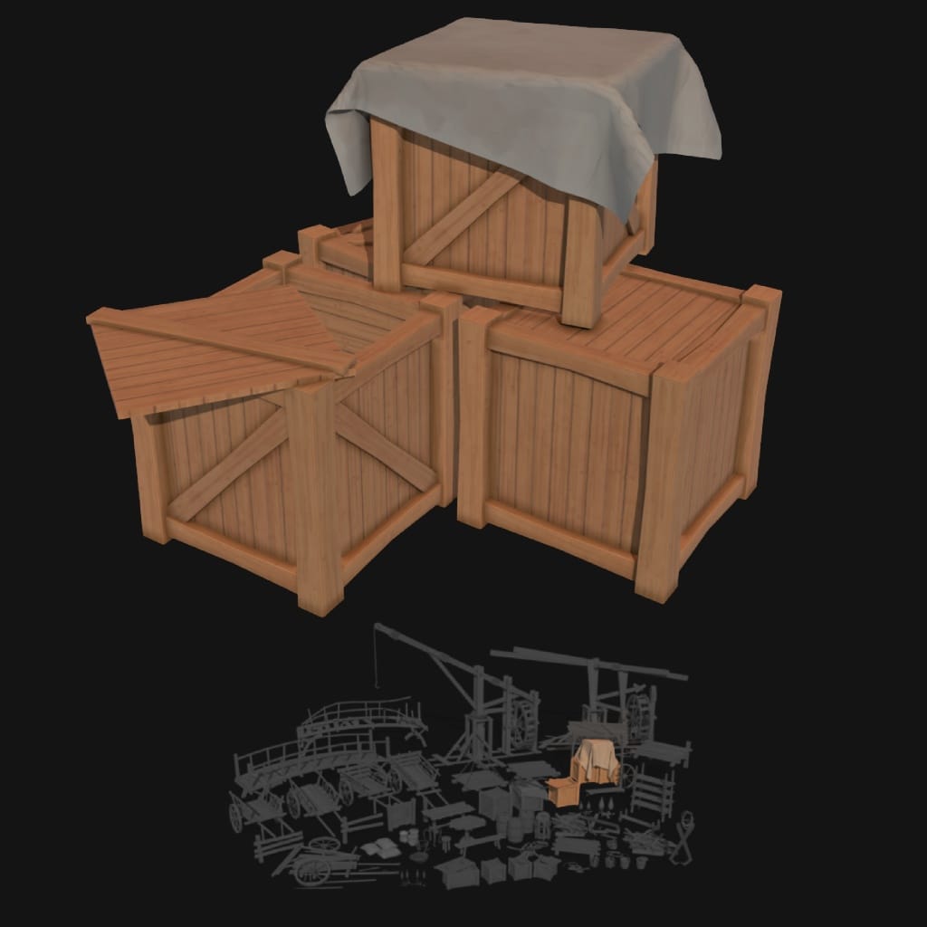 Big Box Stylized 3d Model