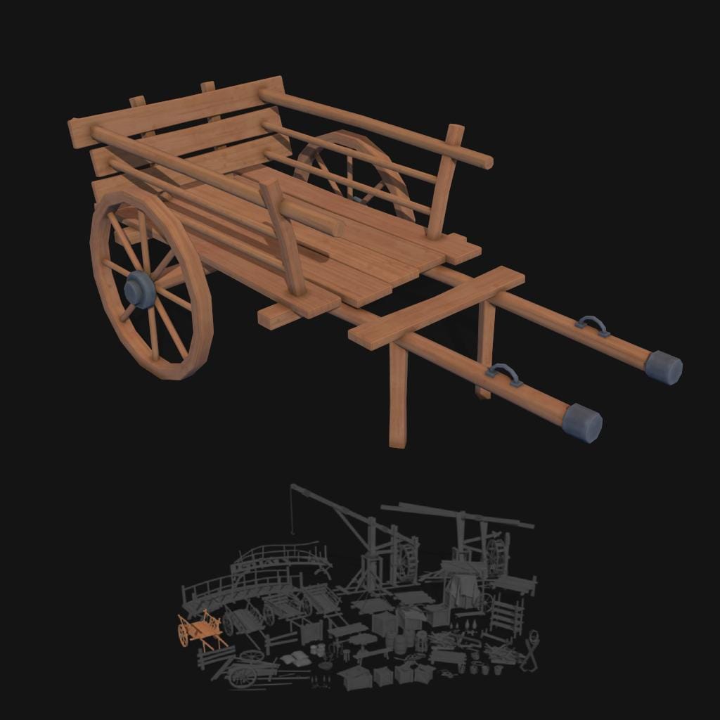 cart Stylized 3d model