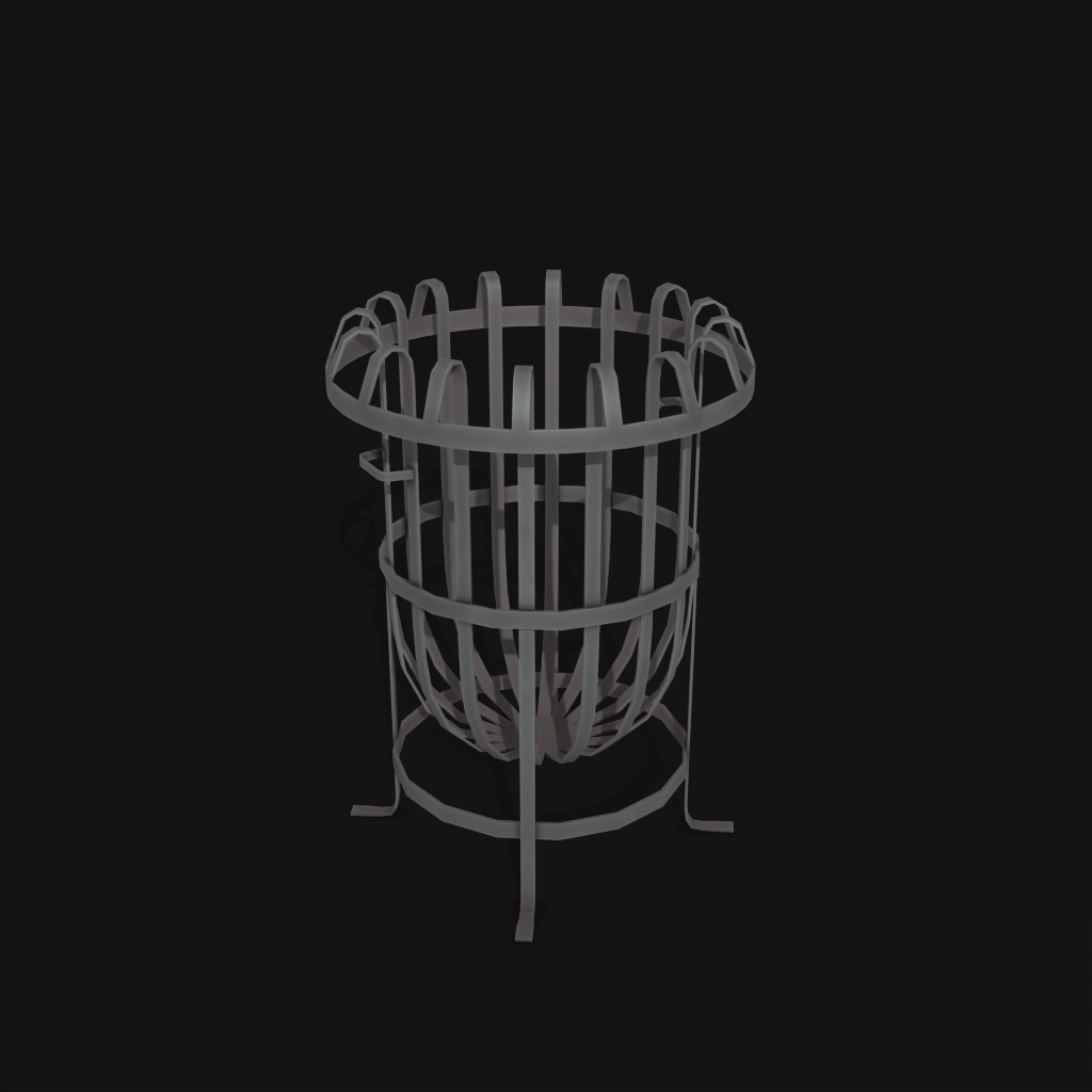 Fire Pit 01 stylized 3d model