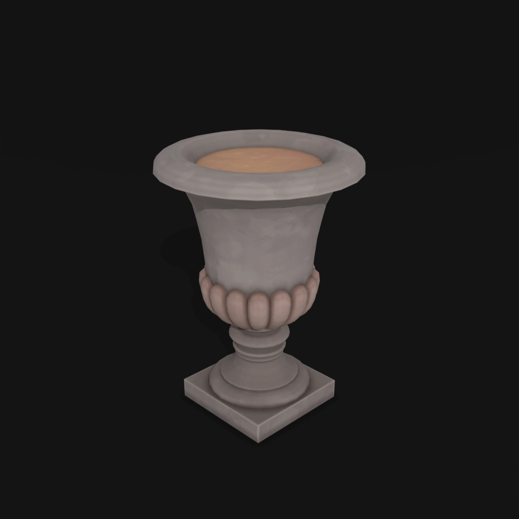 Garden Pot 01 stylized 3d model