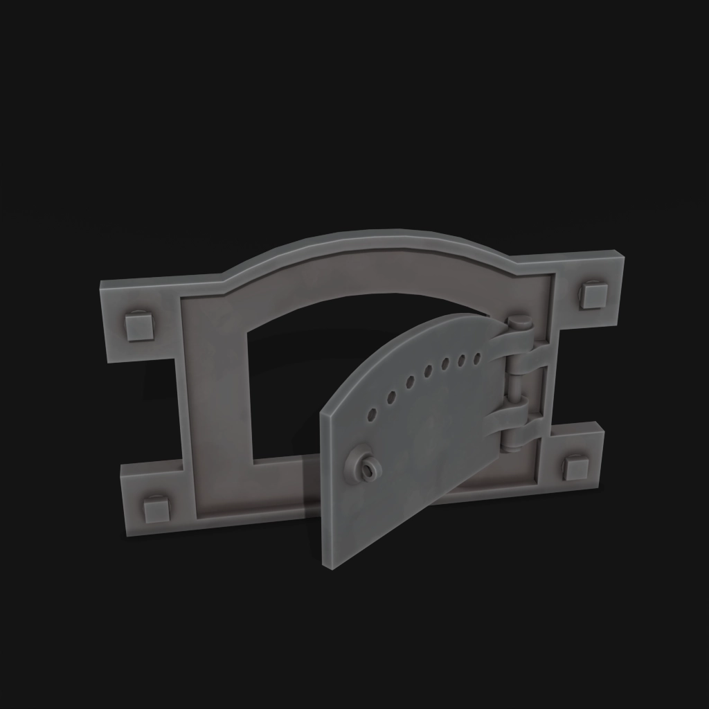 Oven Door 01 stylized 3d model