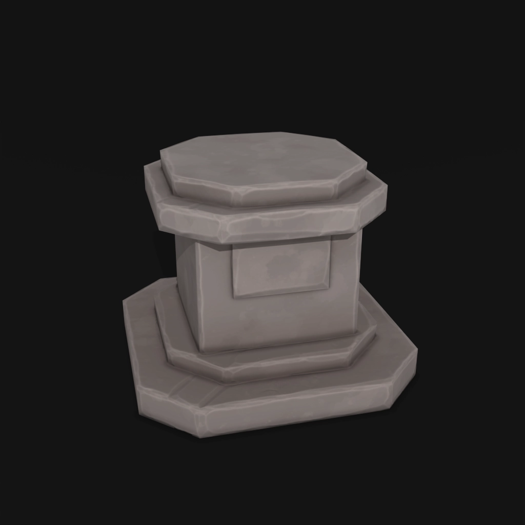 Statue Base 01 stylized 3d model