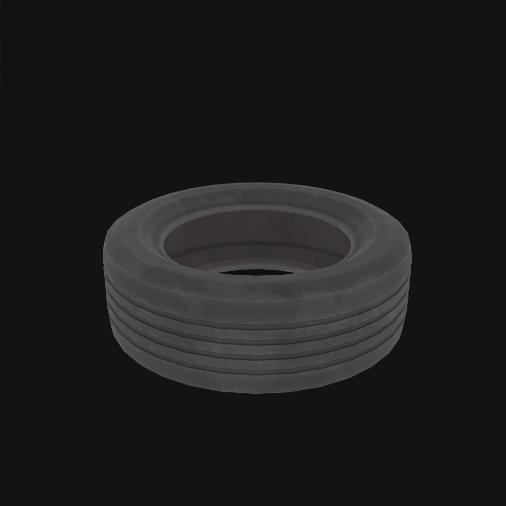 Car Tire 02 stylized 3d model