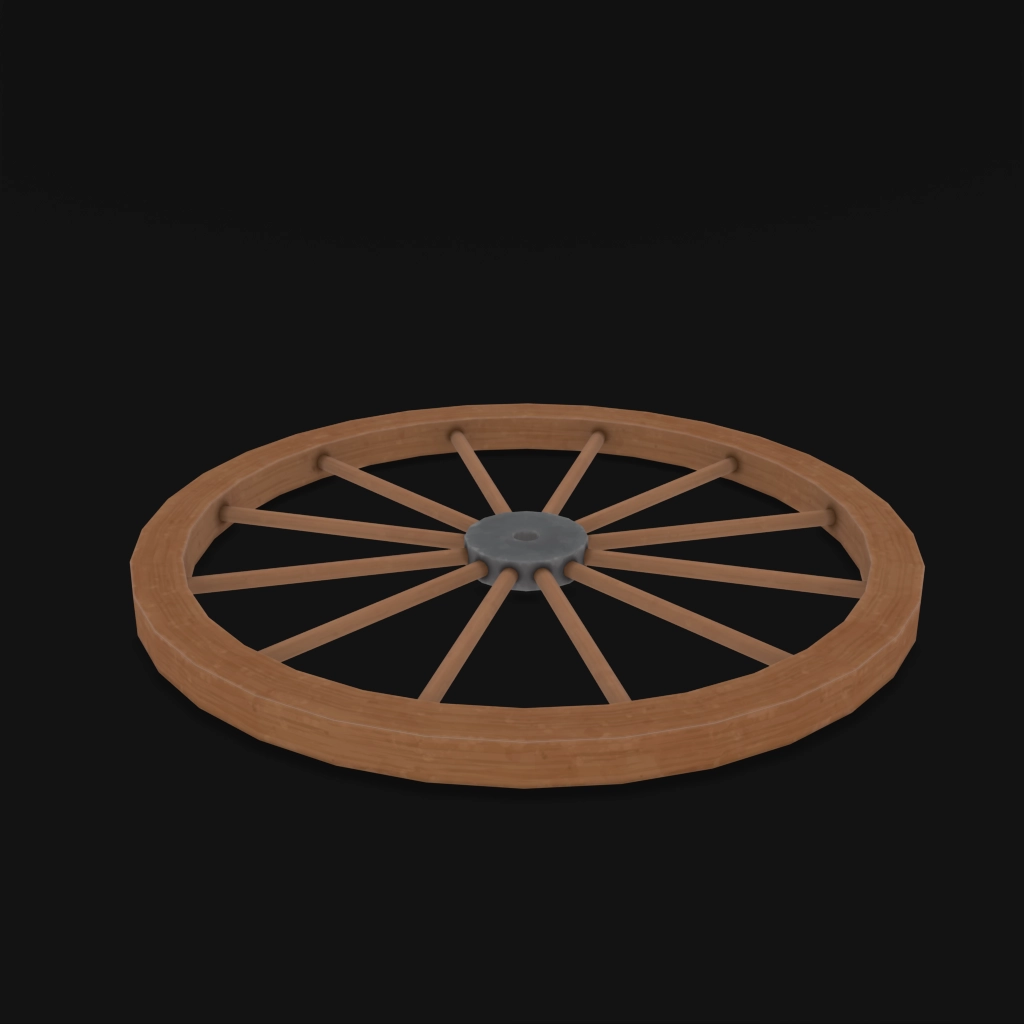 Cartwheel 01 stylized 3d model