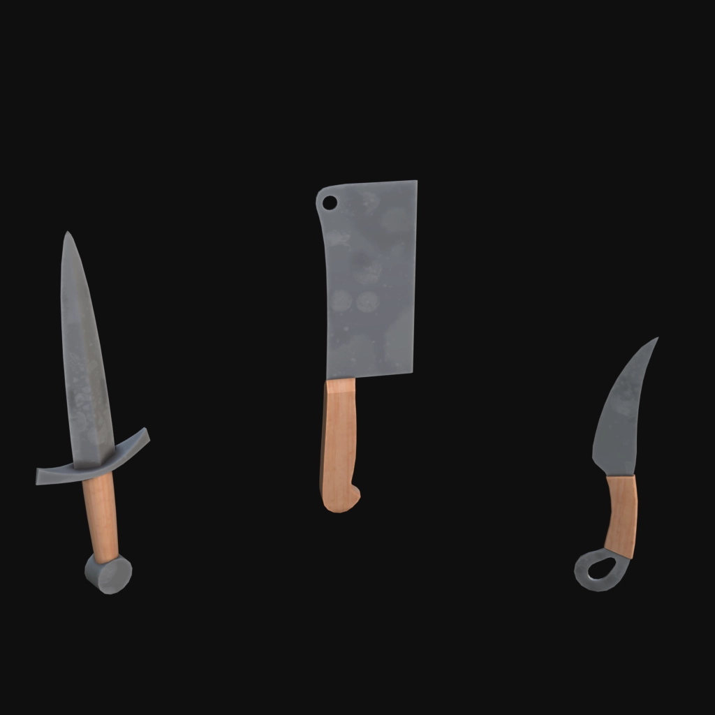 Dagger 01 stylized 3d model