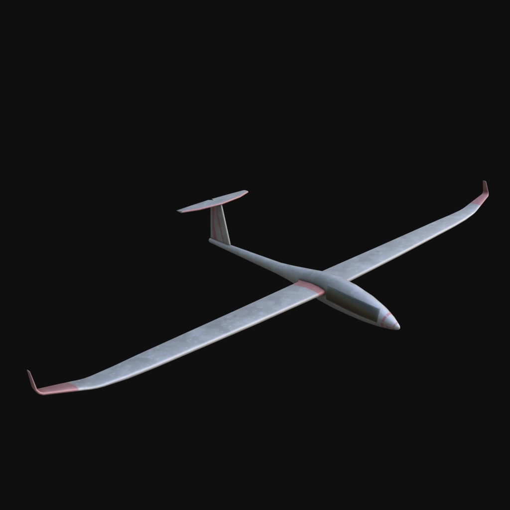 Glider 01 stylized 3d model