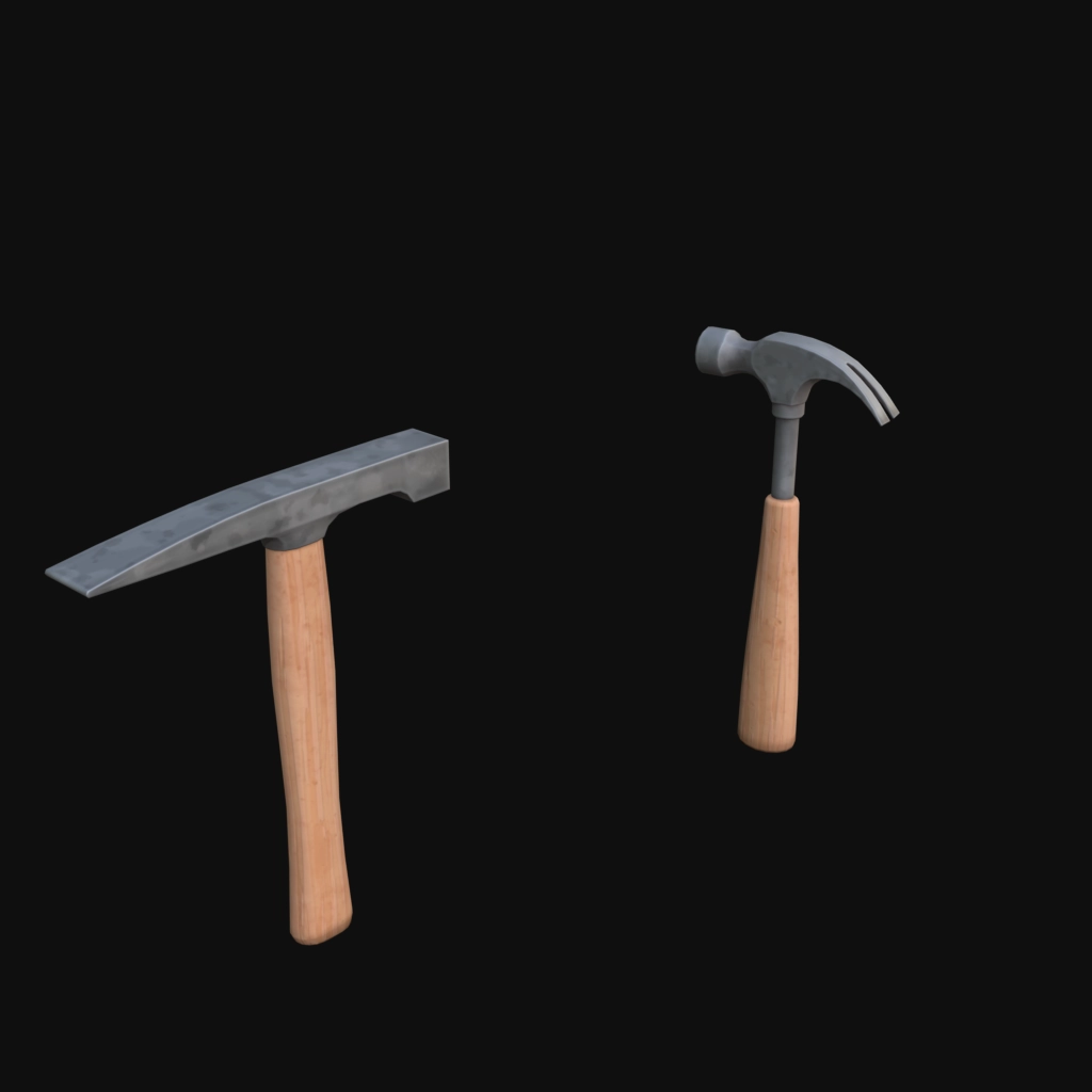 Hammers 01 stylized 3d model