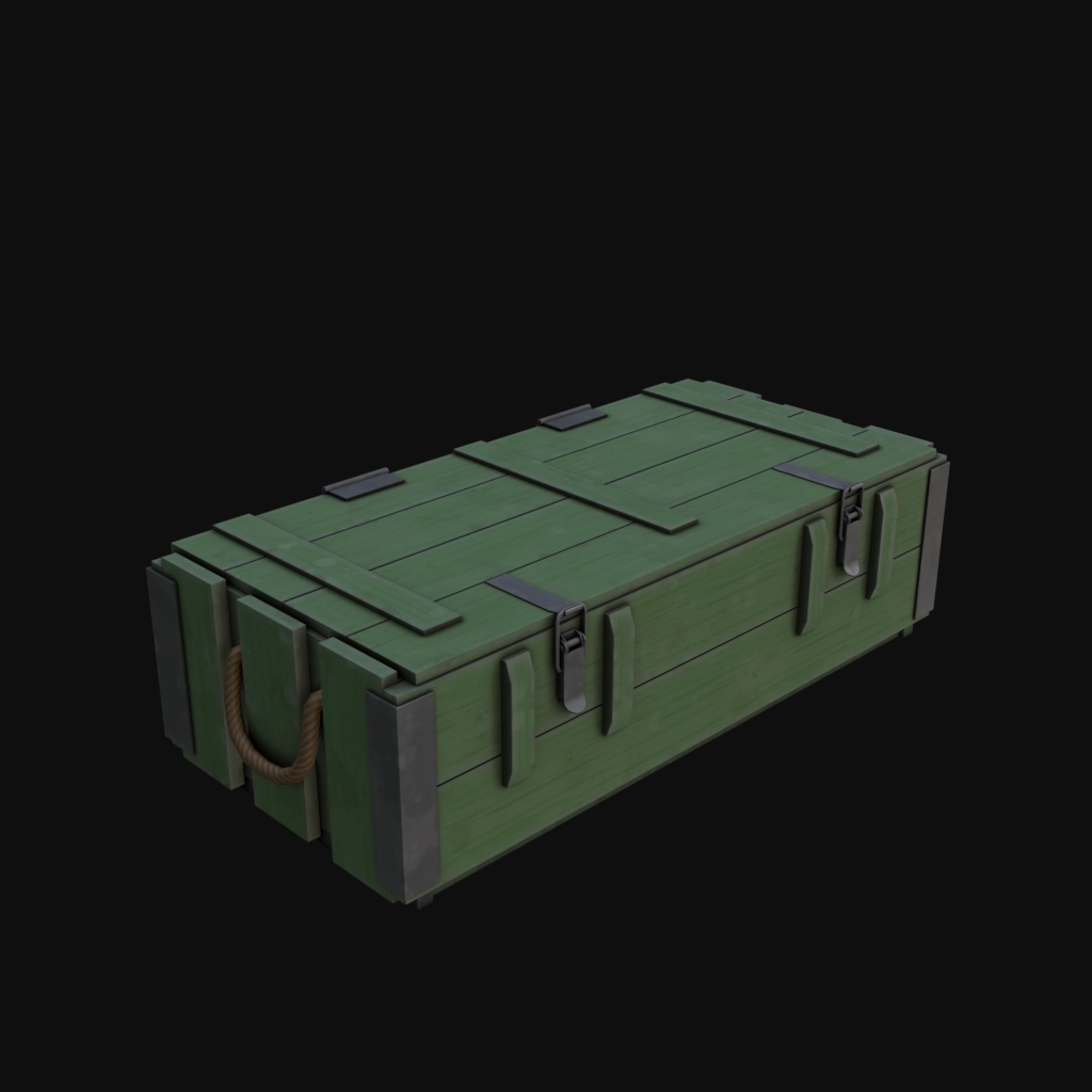 Military Crate 01 stylized 3d model