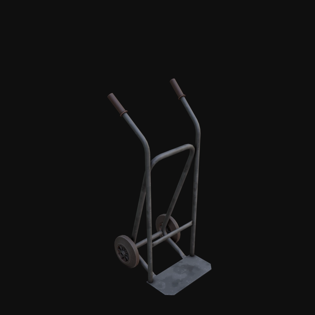 Sack Truck 01 stylized 3d model