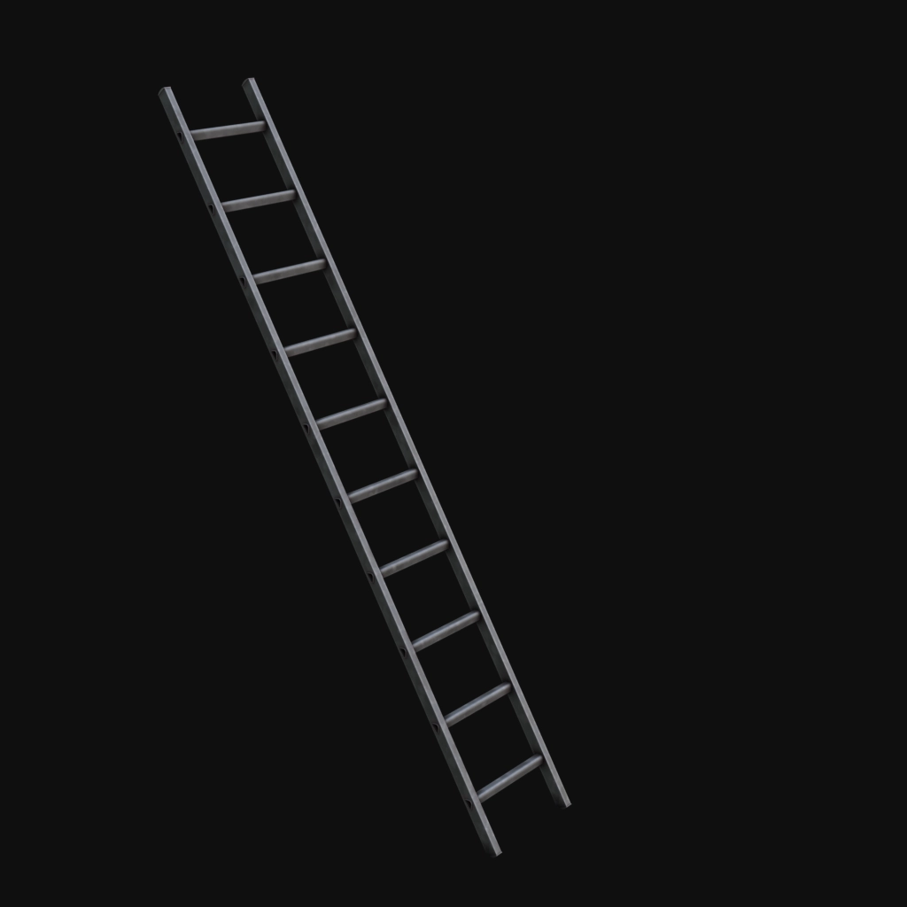 Steel Ladder 01 stylized 3d model