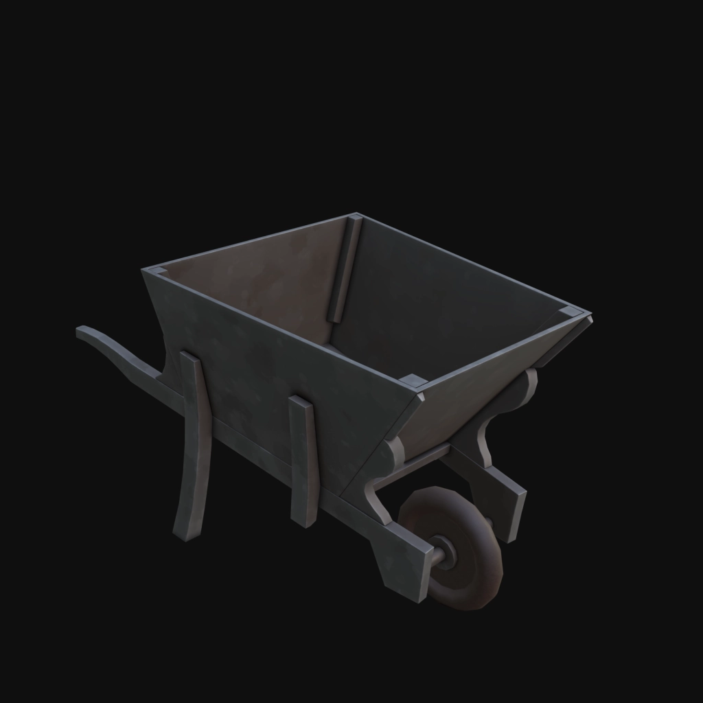 WheelBarrow 01 stylized 3d model