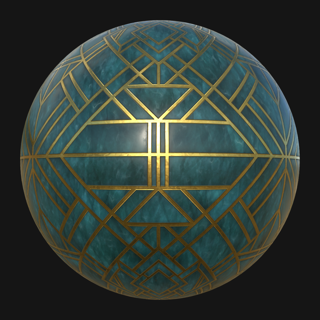 Decor_wall_02 (marble, metal, shinny, pattern, wall)