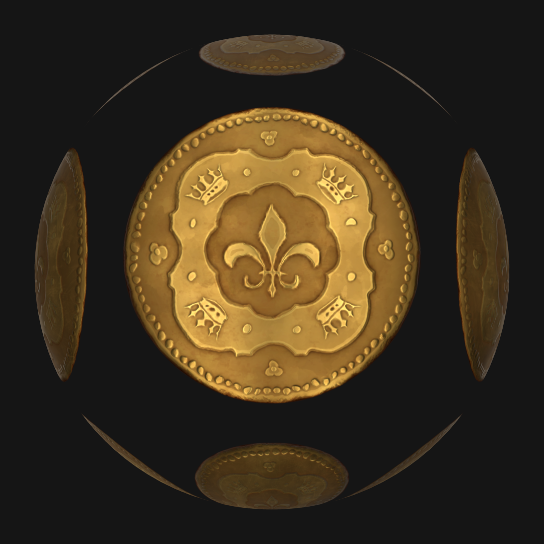 Coin_02 (gold, metal, shiny, reflective, surface, coin, money)