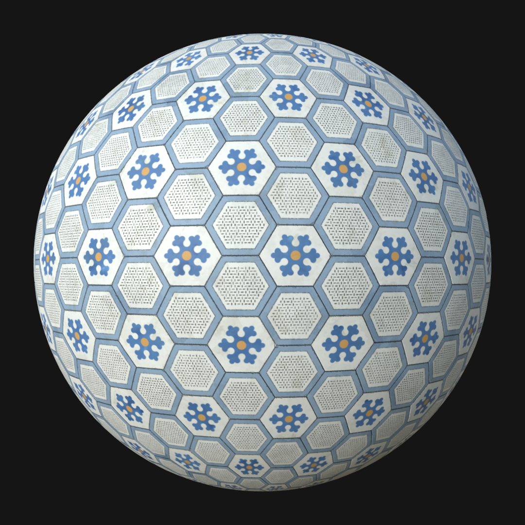 Floor_Tiles_29 (pavement, color, floral, tiles, indoor, hexagonal)